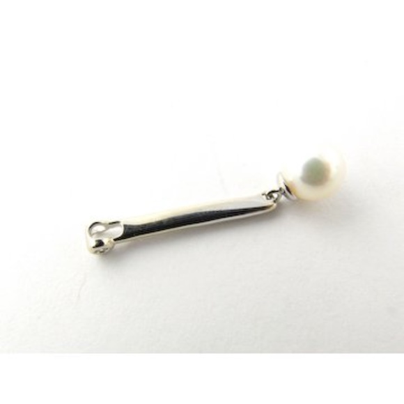 Vintage 14 Karat Yellow Gold Pearl and Diamond Pendant #3219 - Picture 3 of 6